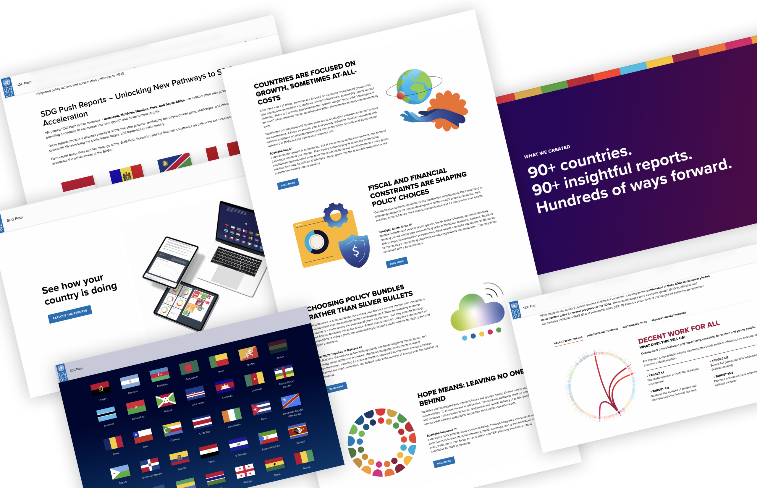 multiple screen designs from website project