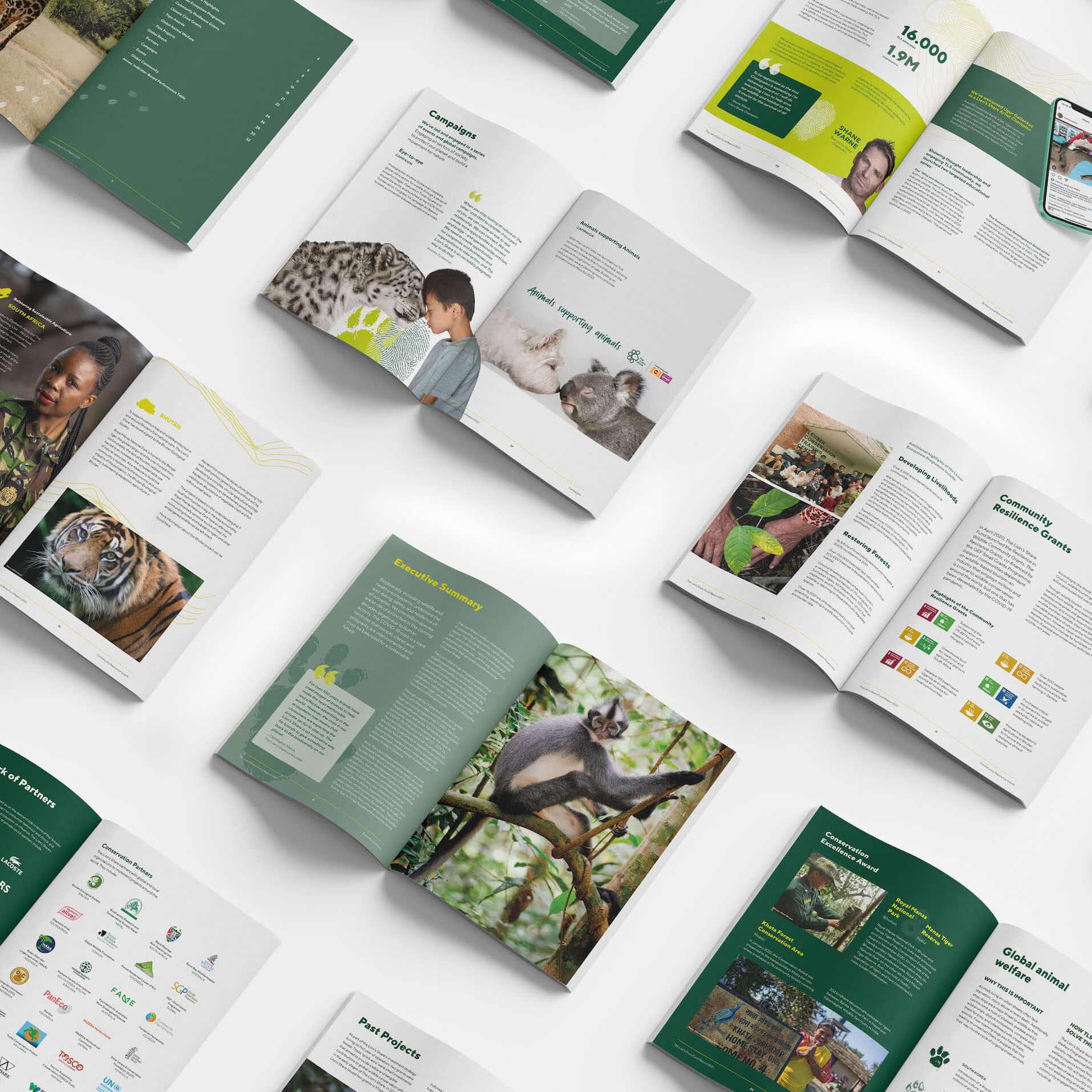 Mockup of printed report