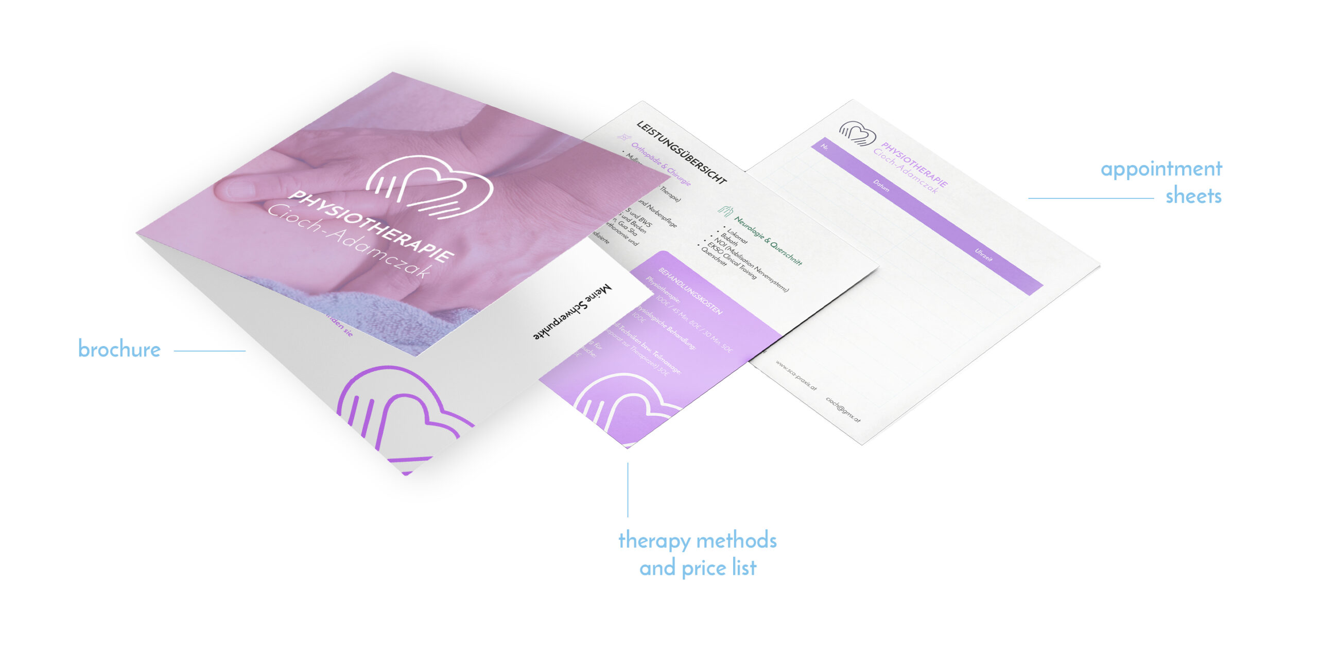 Mockup of printed materials